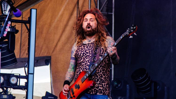July 12, 2026, Edmonton, Alberta, Canada: Kelly LeMieux from California hard rock band Buck Cherry performs at Rockin Thunder in Edmonton. Edmonton Canada - ZUMAs197 20260712_aaa_s197_410 Copyright: xRonxPalmerx