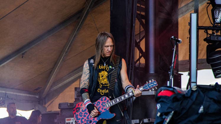 California Based Buck Cherry rocks the Rockin Thunder Edmonton stage - 12 Jul 2026 Billy Rowe from California hard rock band Buck Cherry performs at Rockin Thunder in Edmonton. Edmonton Canada Copyright: xRonxPalmerx xSOPAxImagesx 2026_07_12BuckCherry851077