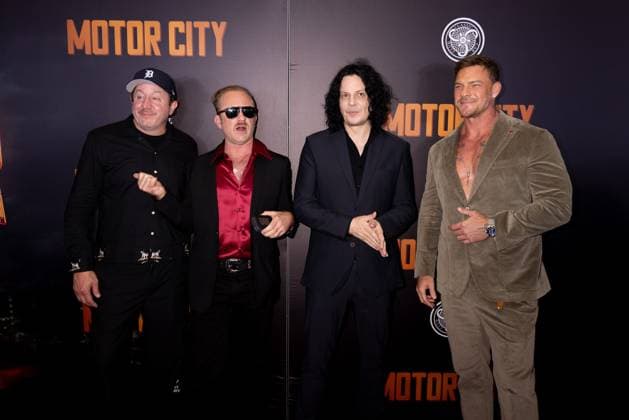 Potsy Ponciroli, Ben Foster, Jack White, Alan Ritchson at arrivals for MOTOR CITY Premiere, MoMA The Museum of Modern Art, New York, NY, July 13, 2026. Photo By: Ryan Billings Everett Collection MOTOR CITY Premiere PUBLICATIONXNOTxINxCANxCHNxFRAxITAxJPNxNORxPOLxRUSxESPxUKxUSA