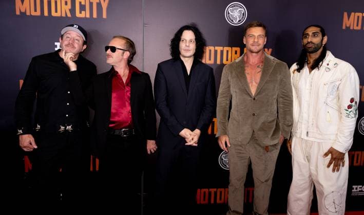 Potsy Ponciroli, Ben Foster, Jack White, Alan Ritchson, Amar Chahda Patel at arrivals for MOTOR CITY Premiere, MoMA The Museum of Modern Art, New York, NY, July 13, 2026. Photo By: Ryan Billings Everett Collection MOTOR CITY Premiere PUBLICATIONXNOTxINxCANxCHNxFRAxITAxJPNxNORxPOLxRUSxESPxUKxUSA