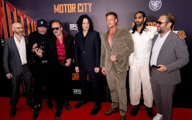 Scott Shooman, Potsy Ponciroli, Ben Foster, Jack White, Alan Ritchson, Amar Chahda Patel, Greg Silverman at arrivals for MOTOR CITY Premiere, MoMA The Museum of Modern Art, New York, NY, July 13, 2026. Photo By: Ryan Billings Everett Collection MOTOR CITY Premiere PUBLICATIONXNOTxINxCANxCHNxFRAxITAxJPNxNORxPOLxRUSxESPxUKxUSA