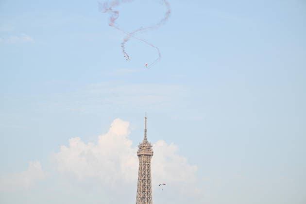 Bastille Day celebrations in Paris PARIS, FRANCE - JULY 14: An air show is performed during the annual Bastille Day military parade in Paris, France on July 14, 2026. The aerial demonstration, held as part of the official celebrations, featured various military jets and helicopters performing flyovers before spectators and dignitaries. Mustafa Yalcin Anadolu Paris France. Editorial use only. Please get in touch for any other usage.  Copyright: x2026xAnadoluxMustafaxYalcinx