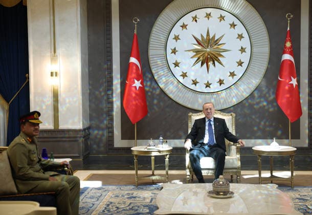 Turkish President Recep Tayyip Erdogan ANKARA, TURKIYE - JULY 14: (----EDITORIAL USE ONLY - MANDATORY CREDIT - TURKISH PRESIDENCY MURAT KULA HANDOUT - NO MARKETING NO ADVERTISING CAMPAIGNS - DISTRIBUTED AS A SERVICE TO CLIENTS---) Turkish President Recep Tayyip Erdogan receives Pakistan s Chief of Army Staff and Commander of the Pakistan Armed Forces, Field Marshal Syed Asim Munir, at Ankara Esenboga Airport in Ankara, Tuanarkiye, on July 14, 2026. TUR Presidency Murat Kula Anadolu Ankara Turkey. Editorial use only. Please get in touch for any other usage.  Copyright: x2026xAnadoluxTURxPresidencyx xMuratxKulax