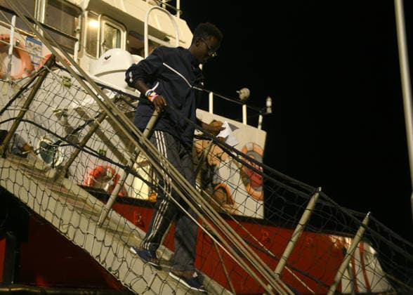 July 13, 2026, Ravenna, Rome, Italy: Migrants disembarked at the port of Ravenna after the arrival of the Spanish NGO ship Open Arms, Ravenna, 13 07 2026 Ravenna Italy  - ZUMAa289 20260713_zia_a289_238 Copyright: xNicoloroxGiuseppex xAgfx