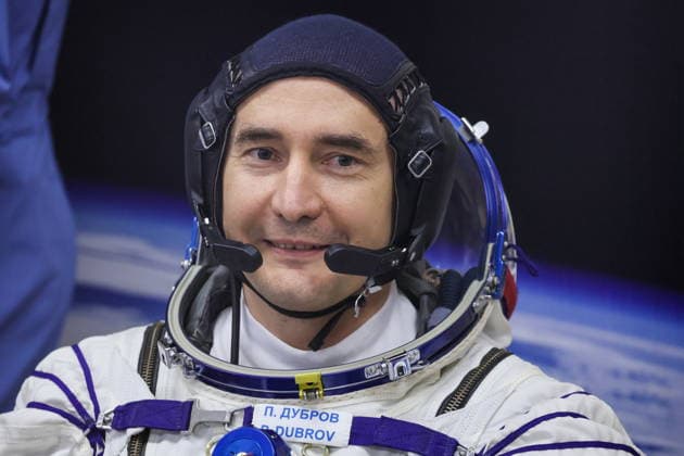 KAZAKHSTAN, BAIKONUR - JULY 14, 2026: ISS Expedition 74 75 prime crew member, Roscosmos cosmonaut Pyotr Dubrov is seen during a spacesuit check before the launch of the Soyuz-2.1a rocket booster carrying the Soyuz MS-29 spacecraft from Baikonur Cosmodrome. Sergei Savostyanov TASS  95029278