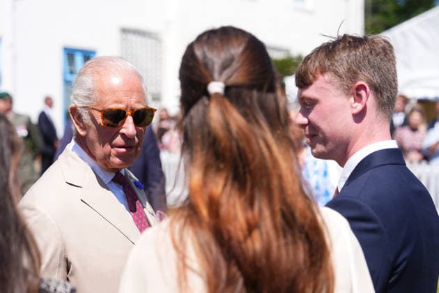King Charles attends Manx community garden party in Onchan, Isle of Man, 14 July 2026 King Charles III, Lord of Mann, speaking to guests at a Garden Party for members of the Manx community, at Government House in Onchan, during his trip to the Isle of Man. Picture date: Tuesday July 14, 2026., Credit:Aaron Chown PA ROTA - B68 Avalon Isle of Man, Onchan  Copyright: xAaronxChownx xPAxROTAx-xB68x xAvalonx 1116490329