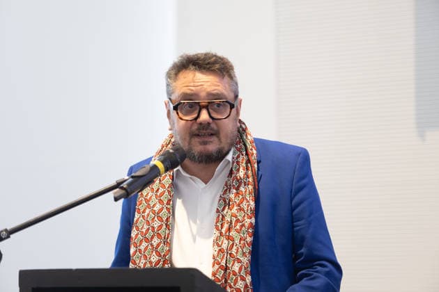 IPA86673222 - Milan, July 14, 2026, Triennale, Press Conference to Introduce the Scientific Committee; pictured: Andrea Viliani, curator of contemporary art.  Copyright: xFrancescoxEnriquezx xFrancescoxEnriquezx 86673222