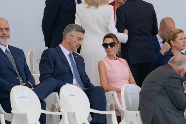 Bastille Day Parade - Place de la Concorde - Paris Croatia s Prime Minister Andrej Plenkovic and his wife Ana Maslac Plenkovic during the annual Bastille Day military parade on the Champs-Elysees Avenue in Paris on July 14, 2026. Photo by Alexis Jumeau ABACAPRESS.COM. Paris France  Copyright: xJumeauxAlexis ABACAx