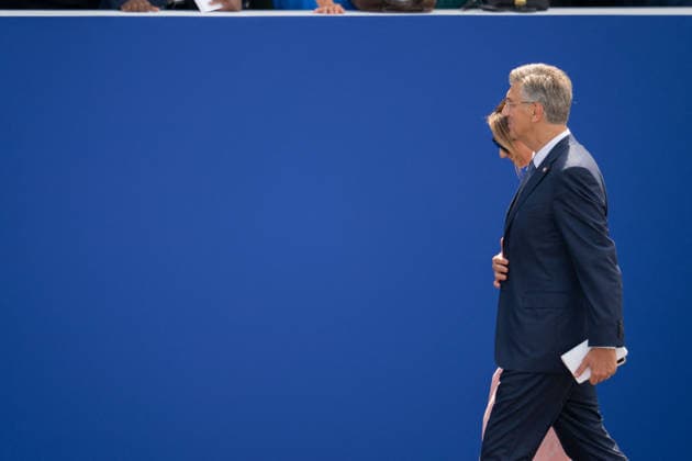 Bastille Day Parade - Place de la Concorde - Paris Croatia s Prime Minister Andrej Plenkovic and his wife Ana Maslac Plenkovic during the annual Bastille Day military parade on the Champs-Elysees Avenue in Paris on July 14, 2026. Photo by Alexis Jumeau ABACAPRESS.COM. Paris France  Copyright: xJumeauxAlexis ABACAx