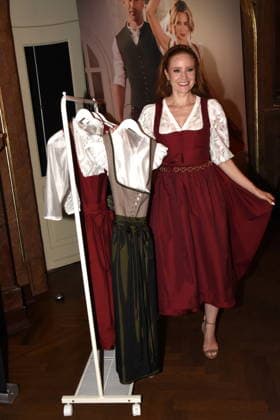 Barbara Meier Model Muenchen 14.07.2026 Silbersaal des Deutschen Theater Vorstellung der diesjaehrigen Wiesn-Barbara Meier praesentiert ihre nachhaltige Dirndl Kollektion - Angermaier X Greenline by Barbara Meier. Foto Muenchen *** Barbara Meier, Model, Munich, July 14, 2026, Silbersaal at the Deutsches Theater, Presentation of this year s Oktoberfest; Barbara Meier presents her sustainable dirndl collection, Angermaier X Greenline by Barbara Meier; Photo: Munich