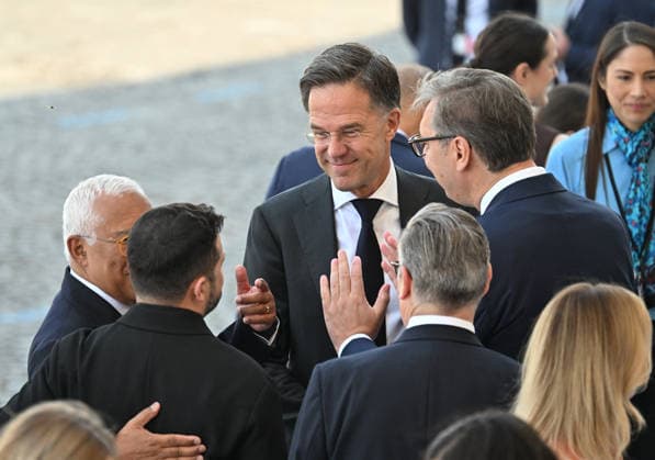 António Costa, President of the European Council; Mark Rutte, Secretary General of NATO; President Volodymyr Zelensky, President Emmanuel Macron, and officials during the July 14 military ceremony in Paris. Liewig Jacovides Bestimage President Emmanuel Macron and officials during the military ceremony on July 14 in Paris, France  Copyright: xJacovidesx xLiewigx xBestimagexJacovidesx xLiewigx xBestimagex