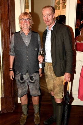 Martin Krug Filmproduzent Medienmanager Malte Wiedemayer Hotel Opera Muenchen 14.07.2026 Silbersaal des Deutschen Theater Vorstellung der diesjaehrigen Wiesn-Barbara Meier praesentiert ihre nachhaltige Dirndl Kollektion - Angermaier X Greenline by Barbara Meier. Foto Muenchen *** Martin Krug, film producer and media manager; Malte Wiedemayer, Hotel Opera Munich; July 14, 2026; Silbersaal at the Deutsches Theater; presentation of this year’s Oktoberfest; Barbara Meier presents her sustainable dirndl collection, Angermaier X Greenline by Barbara Meier; photo: Munich