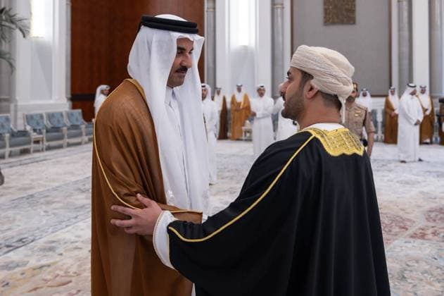 Qatar emir receives condolences at Lusail Palace Qatar s Emir Sheikh Tamim bin Hamad Al Thani receives delegations offering condolences following the death of former Emir Sheikh Hamad bin Khalifa Al Thani at Lusail Palace in Doha, Qatar, on July 14, 2026. The delegations included heads of state, official representatives, and senior officials paying their respects. Photo by Emiri Diwan Office apaimages Doha Doha Qatar 140726_Qatar_QPO_00(8) Copyright: xapaimagesxEmirixDiwanxOfficex xapaimagesx