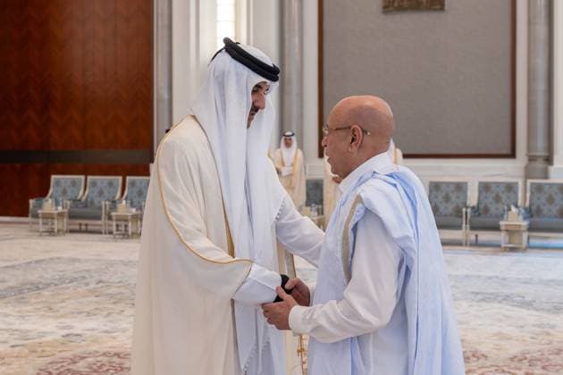 Qatar emir receives condolences at Lusail Palace Qatar s Emir Sheikh Tamim bin Hamad Al Thani receives delegations offering condolences following the death of former Emir Sheikh Hamad bin Khalifa Al Thani at Lusail Palace in Doha, Qatar, on July 14, 2026. The delegations included heads of state, official representatives, and senior officials paying their respects. Photo by Emiri Diwan Office apaimages Doha Doha Qatar 140726_Qatar_QPO_00(33) Copyright: xapaimagesxEmirixDiwanxOfficex xapaimagesx