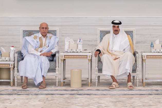 Qatar emir receives condolences at Lusail Palace Qatar s Emir Sheikh Tamim bin Hamad Al Thani receives delegations offering condolences following the death of former Emir Sheikh Hamad bin Khalifa Al Thani at Lusail Palace in Doha, Qatar, on July 14, 2026. The delegations included heads of state, official representatives, and senior officials paying their respects. Photo by Emiri Diwan Office apaimages Doha Doha Qatar 140726_Qatar_QPO_00(4) Copyright: xapaimagesxEmirixDiwanxOfficex xapaimagesx