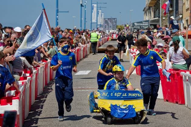 Grand Soapbox Race in Le Portel PHOTOPQR VOIX DU NORD JOHAN BEN AZZOUZ July 14, 2026 Le Portel, July 14, 2026 Major soapbox car race on the Portel seafront PHOTO JOHAN BEN AZZOUZ LA VOIX DU NORD Le Portel, France – July 14, 2026 Drivers compete in homemade soapbox cars during the annual Kart d’Heurt Portelois race held along Le Portel’s seafront in Northern France  Copyright: xPHOTOPQR VOIXxDUxNORD MAXPPPxJOHANxBENxAZZOUZx 20260714VDN6846 20260714VDN6846