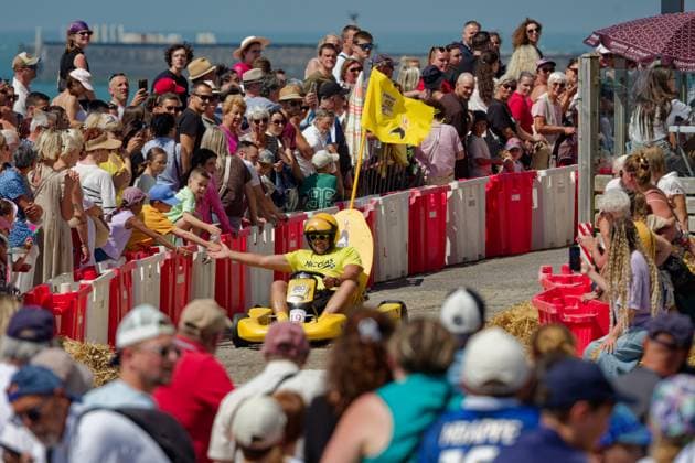 Grand Soapbox Race in Le Portel PHOTOPQR VOIX DU NORD JOHAN BEN AZZOUZ July 14, 2026 Le Portel, July 14, 2026 Major soapbox car race on the Portel seafront PHOTO JOHAN BEN AZZOUZ LA VOIX DU NORD Le Portel, France – July 14, 2026 Drivers compete in homemade soapbox cars during the annual Kart d’Heurt Portelois race held along Le Portel’s seafront in Northern France  Copyright: xPHOTOPQR VOIXxDUxNORD MAXPPPxJOHANxBENxAZZOUZx 20260714VDN6847 20260714VDN6847