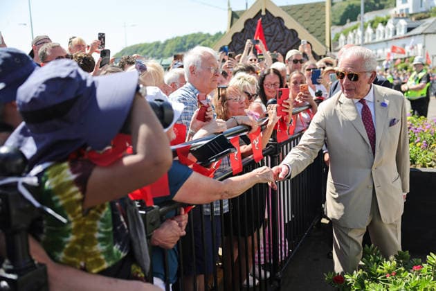 . 14 07 2026. Douglas, Isle of Man. King Charles III during a visit to Douglas, Isle of Man, where he took a ride on the Douglas Horse Tramway.  xPoolx xi-Imagesx IIM-26903-0042