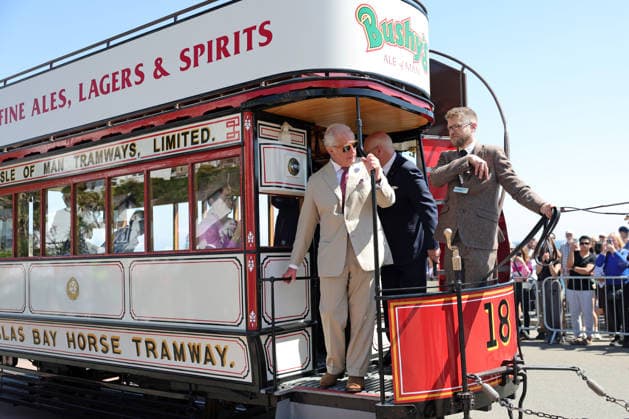 . 14 07 2026. Douglas, Isle of Man. King Charles III during a visit to Douglas, Isle of Man, where he took a ride on the Douglas Horse Tramway.  xPoolx xi-Imagesx IIM-26903-0046