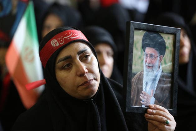 Memorial ceremony held in Tehran for former Iranian Leader Ali Khamenei TEHRAN, IRAN - JULY 14: (RESTRICTIONS: No Access Israel Media Persian Language TV Stations Outside Iran Strictly No Access BBC Persian VOA Persian Manoto TV Iran International TV) A memorial ceremony is held at the Imam Khomeini Mosalla Mosque for former Iranian leader Ali Khamenei, who lost their lives in a US-Israeli airstrike, with former Iranian President Mahmoud Ahmadinejad (not seen) attending the event, in Tehran, capital of Iran, on July 14, 2026. Fatemeh Bahrami Anadolu Tehran Iran. Editorial use only. Please get in touch for any other usage.  Copyright: x2026xAnadoluxFatemehxBahramix