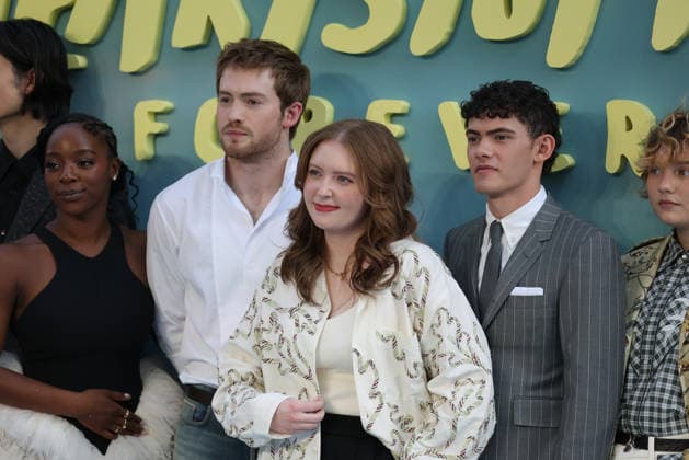 Heartstopper Forever world premiere, Cineworld London Leicester Square, London, UK, 14 July 2026 Corinna Brown, Kit Connor, guest, Joe Locke and guest at the world premiere of Heartstopper Forever, Cineworld London Leicester Square, London, UK, 14 July 2026., Credit:Liam Daysh-Holmes Avalon United Kingdom, London  Copyright: xLiamxDaysh-Holmesx xAvalonx 1116538691