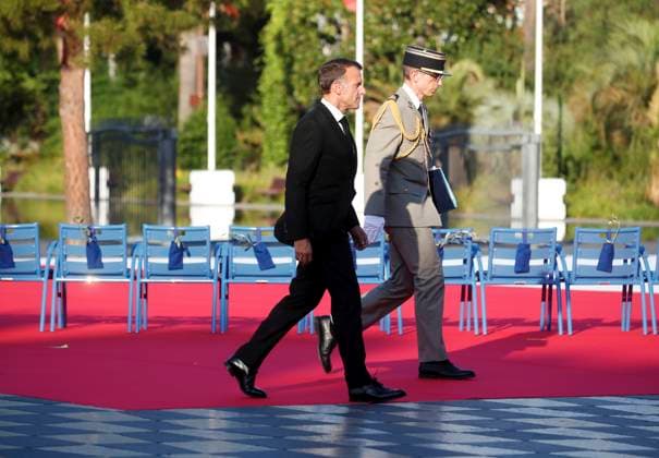 Nice Attack Memorial Ceremony PHOTOPQR NICE MATIN Dylan Meiffret Nice July 14, 2026 10 years later, a memorial ceremony honoring the victims of the July 14, 2016, attack in Nice. HERE: President Emmanuel Macron in Nice, July 14, 2026 – A memorial ceremony marking the 10th anniversary of the July 14, 2016, terrorist attack in Nice was held to honor the victims. Nice, France  Copyright: xPHOTOPQR NICExMATIN MAXPPPxDylanxMeiffretx 20260714NIM7173 20260714NIM7173