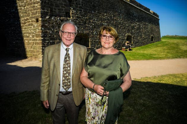 260714 Krögarparet Ove och Karin Fransson under utdelningen av Victoriapriset den 14 juli 2026 i Borgholm. *** July 14, 2026: Restaurant owners Ove and Karin Fransson at the Victoria Prize award ceremony on July 14, 2026, in Borgholm  Copyright: SUVADxMRKONJIC 1079970310st