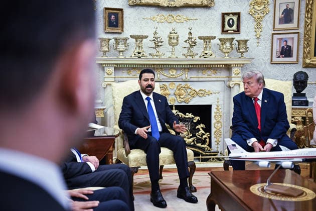July 14, 2026, Washington, District Of Columbia, USA: US President Donald Trump (R) speaks with Iraqi Prime Minister Ali al-Zaidi (L) during their meeting in the Oval Office of the White House in Washington, DC, USA, 14 July 2026. This is Ali al-ZaidiÃ¢â‚¬â ¢s first foreign trip since he took office in May 2026 Washington USA  - ZUMAs152 20260714_faa_s152_016 Copyright: xGraemexSloanx-xPoolxviaxCNPx