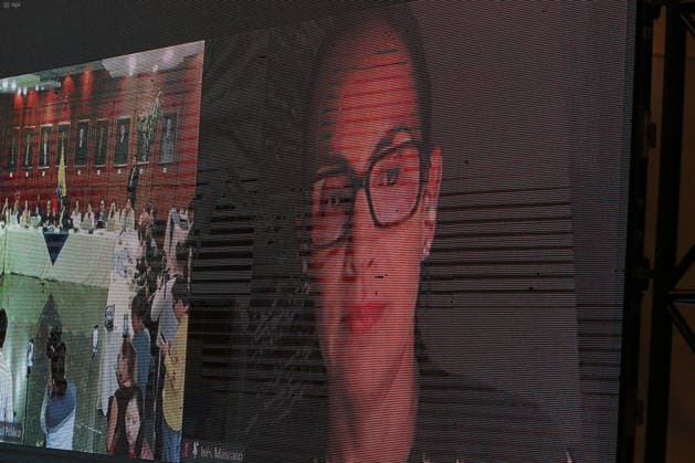 Quito, Tuesday, July 14, 2026: Meeting of the Oversight Committee to present evidence for the impeachment trial of former Minister Inés Manzano, who appeared via video conference, in the Transito Amaguana Room. Photos: API, Rolando Enriquez, Quito, Pichincha, Ecuador, 20260714 233316 6a56a81689de1 1002131890 Copyright: xROLANDOxENRIQUEZx