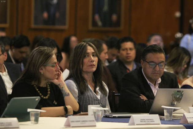 Quito, Tuesday, July 14, 2026: Meeting of the Oversight Committee to present evidence for the impeachment trial of former Minister Inés Manzano, who appeared via video conference, in the Transito Amaguana Veronica Iniguez Room, Noemi Cabrera and Franklin Samaniego Photos: API Rolando Enriquez Quito, Pichincha, Ecuador 20260714 233323 6a56a86e02427 1002131862 Copyright: xROLANDOxENRIQUEZx