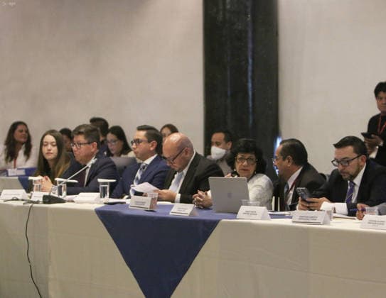 Quito, Tuesday, July 14, 2026: Meeting of the Oversight Committee to present evidence for the impeachment trial of former Minister Inés Manzano, who appeared remotely, in the Transito Amaguana Room. Photos: API, Rolando Enriquez, Quito, Pichincha, Ecuador, 20260714 233328 6a56a87f18da3 1002131850 Copyright: xROLANDOxENRIQUEZx