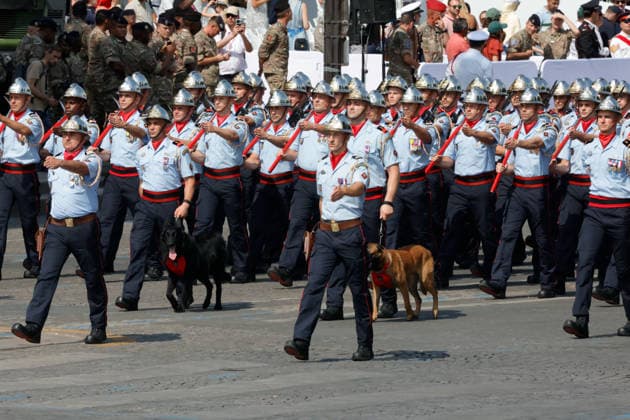 (260714) -- PARIS, July 14, 2026 -- Participants attend the annual Bastille Day military parade in Paris, France, on July 14, 2026. (Photo by Henri Szwarc Xinhua) FRANCE-PARIS-BASTILLE DAY-PARADE HengxLi¡¤shiwaci 