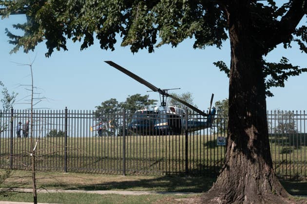 July 14, 2026, Washington, Dc, United States: Mechanics work on a helicopter from the US Air ForceÃ¢â‚¬â ¢s 1st Helicopter Squadron after it made a precautionary landing on an underground reservoir in Northwest Washington, D.C. on July 14, 2026. Washington United States  - ZUMAl312 20260714_znp_l312_010 Copyright: xAndrewxLeydenx