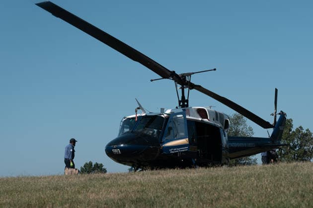 July 14, 2026, Washington, Dc, United States: Mechanics work on a helicopter from the US Air ForceÃ¢â‚¬â ¢s 1st Helicopter Squadron after it made a precautionary landing on an underground reservoir in Northwest Washington, D.C. on July 14, 2026. Washington United States - ZUMAl312 20260714_znp_l312_009 Copyright: xAndrewxLeydenx
