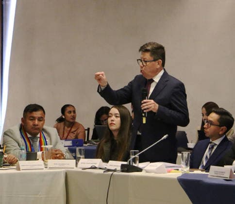 Quito, Tuesday, July 14, 2026: Meeting of the Oversight Committee to present evidence for the impeachment trial of former Minister Inés Manzano, who appeared remotely, in the Transito Amaguana Room. Photos: API, Rolando Enriquez, Quito, Pichincha, Ecuador, 20260714 233439 6a56cbd492916 1002132395 Copyright: xROLANDOxENRIQUEZx