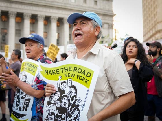New York, NY July 14: Incoming U.S. Representative Brad Lander joins demonstrators at Foley Square in Lower Manhattan during a rally protesting two fatal shootings involving U.S. Immigration and Customs Enforcement (ICE) agents earlier this week on July 14, 2026. Credit: AdMedia USA  - ZUMAa123 20260714_zaa_a123_016 Copyright: xXavierxDiazx