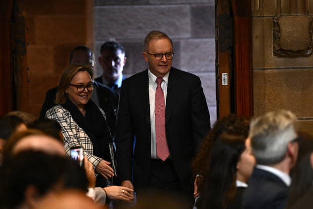 ANTHONY ALBANESE AI SPEECH, Australian Prime Minister Anthony Albanese arrives to deliver a speech titled AI in Australia™s Interests at The University of Sydney, Wednesday, July 15, 2026. ( NO ARCHIVING SYDNEY NEW SOUTH WALES AUSTRALIA  Copyright: xDANxHIMBRECHTSx 20260715130070076686