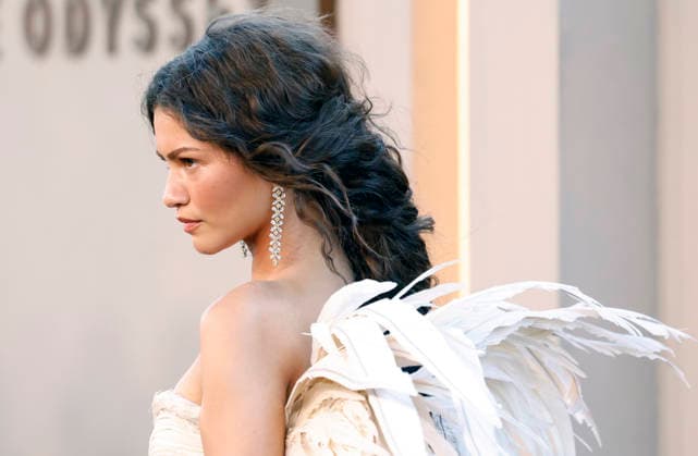 Zendaya arrives on the red carpet when Universal Pictures and Syncopy present the New York Premiere of The Odyssey at AMC Lincoln Square Theater on Tuesday, July 14, 2026 in New York City.  NYP20260714253 JOHNxANGELILLO