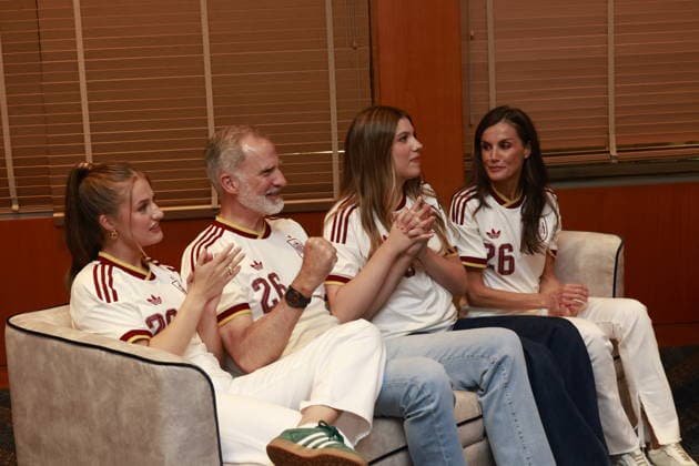 14-07-2026 Home Queen Letizia and King Felipe and Princess Leonor and Princess Sofia watching the FIFA footbal World Cup match between Spain and France in Barcelona, Spain. Spain won by 2-0. Â  Copyright: xPPEx