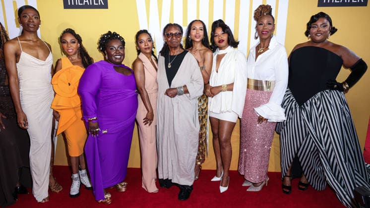 The Whoopi Monologues Opening Night MANHATTAN, NEW YORK CITY, NEW YORK, USA - JULY 13: Kai Heath, Pavar Snipe, Denise Manning, Kara Young, Whoopi Goldberg, Kerry Washington wearing an Oscar de la Renta Scallop Embroidered Midi Cocktail Dress, David Webb Furrow Cuff, David Webb Gothic Doorknocker Earrings and Jimmy Choo Ixia Mirrored Leather Pumps, Dominique Fishback, Kecia Lewis and Danielle Pinnock arrive at The Whoopi Monologues Opening Night held at the Mitzi E. Newhouse Theater at the Lincoln Center Theater at the Lincoln Center for the Performing Arts on July 13, 2026 in Manhattan, New York City, New York, United States. New York City Mitzi E. Newhouse Theater at the Lincoln Center Theater at the Lincoln Center for the Performing Copyright: xImagexPressxAgencyx
