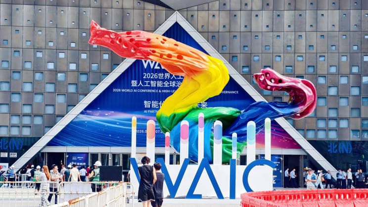 2026 WAIC & High-level Meeting on Global AI Governance SHANGHAI, CHINA - JULY 14, 2026 - 2026 World Artificial Intelligence Conference & High-level Meeting on Global AI Governance exhibition setup work is underway in Pudong EXPO Area in Shanghai, China on July 14, 2026. Shanghai Shanghai China  Copyright: xCFOTOx i1784128642926