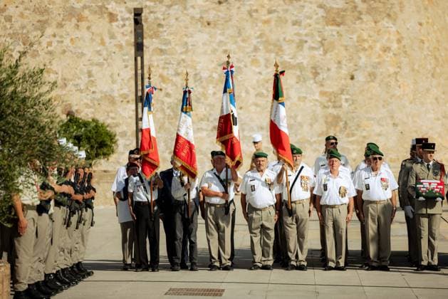 French National Day Celebration - Calvi French National Day celebration in Calvi, Corsica, France on July 14, 2026, in the presence of the city s mayor, Ange Santini, and numerous members of the 2nd Foreign Parachute Regiment of Calvi, who paraded on Boulevard Wilson in front of hundreds of spectators after a moment of reflection and the awarding of decorations in front of the war memorial. Photo by Shootpix ABACAPRESS.COM Calvi Corsica France  Copyright: xShootpix ABACAx