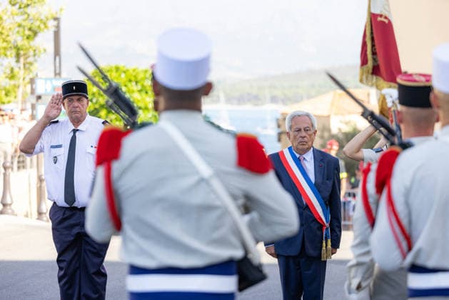 French National Day Celebration - Calvi French National Day celebration in Calvi, Corsica, France on July 14, 2026, in the presence of the city s mayor, Ange Santini, and numerous members of the 2nd Foreign Parachute Regiment of Calvi, who paraded on Boulevard Wilson in front of hundreds of spectators after a moment of reflection and the awarding of decorations in front of the war memorial. Photo by Shootpix ABACAPRESS.COM Calvi Corsica France  Copyright: xShootpix ABACAx