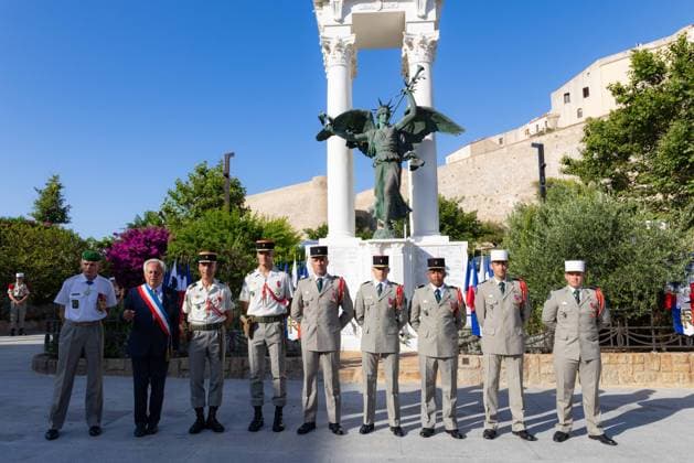 French National Day Celebration - Calvi French National Day celebration in Calvi, Corsica, France on July 14, 2026, in the presence of the city s mayor, Ange Santini, and numerous members of the 2nd Foreign Parachute Regiment of Calvi, who paraded on Boulevard Wilson in front of hundreds of spectators after a moment of reflection and the awarding of decorations in front of the war memorial. Photo by Shootpix ABACAPRESS.COM Calvi Corsica France  Copyright: xShootpix ABACAx