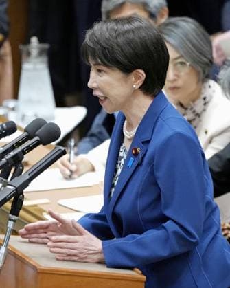 Japan PM Takaichi in parliament Japanese Prime Minister Sanae Takaichi speaks during one-on-one debates with opposition party leaders in parliament in Tokyo on July 15, 2026.  A14AA0005623208P