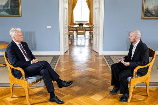 BNS interviu su Prezidentu Gitanu Nauseda 2026-07-14. Vilnius, 2026 m. Liepos 14d. *** BNS Interview with President Gitanas Nauseda, July 14, 2026, Vilnius, July 14, 2026  Copyright: xx