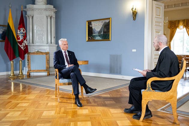 BNS interviu su Prezidentu Gitanu Nauseda 2026-07-14. Vilnius, 2026 m. Liepos 14d. *** BNS Interview with President Gitanas Nauseda, July 14, 2026, Vilnius, July 14, 2026  Copyright: xx