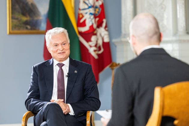 BNS interviu su Prezidentu Gitanu Nauseda 2026-07-14. Vilnius, 2026 m. Liepos 14d. *** BNS Interview with President Gitanas Nauseda, July 14, 2026, Vilnius, July 14, 2026  Copyright: xx