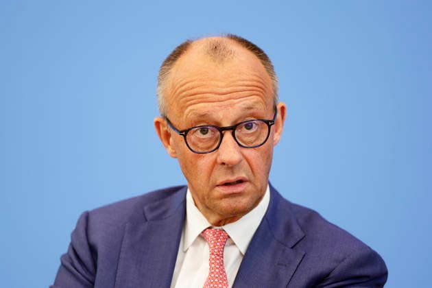 Friedrich Merz (CDU), Bundeskanzler, aufgenommen im Rahmen der Sommerpressekonferenz in der BPK in Berlin, 15.07.2026. Berlin Deutschland *** Friedrich Merz (CDU), Federal Chancellor, photographed during the summer press conference at the BPK in Berlin, July 15, 2026, Berlin, Germany Copyright: xFlorianxGaertnerx