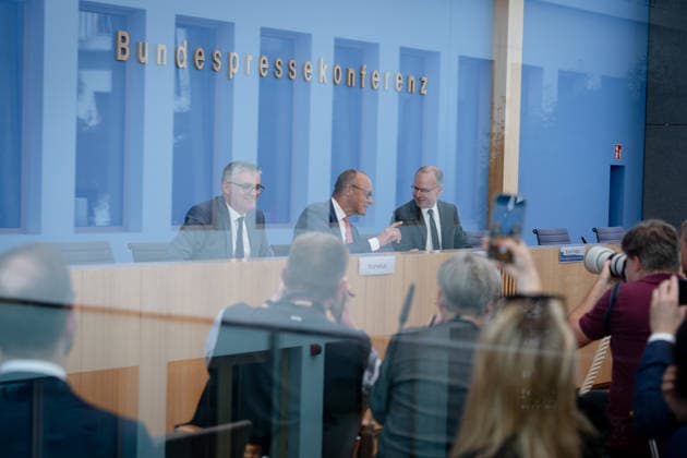Sommerpressekonferenz, Bundeskanzler, Friedrich Merz Berlin, Bundespressekonferenz, BPK, Sommerpressekonferenz, Bundeskanzler, Friedrich Merz Berlin Berlin GER *** Summer Press Conference, Federal Chancellor, Friedrich Merz, Berlin, Federal Press Conference, BPK, Summer Press Conference, Federal Chancellor, Friedrich Merz, Berlin, Berlin, GER